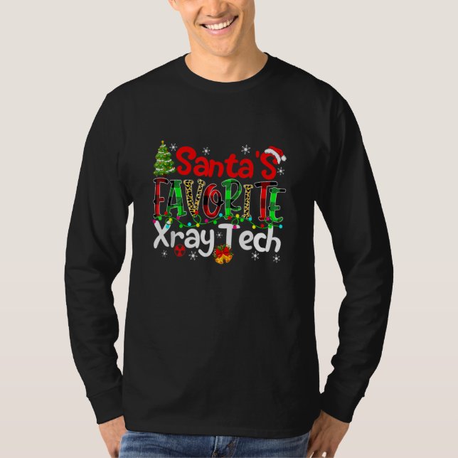 Christmas Santas Favorite Xray Tech Xmas Tree Ligh T Shirt (Framsida)