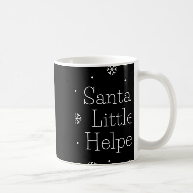 Christmas Santas Little Helper T Shirt  Kaffemugg (Höger)