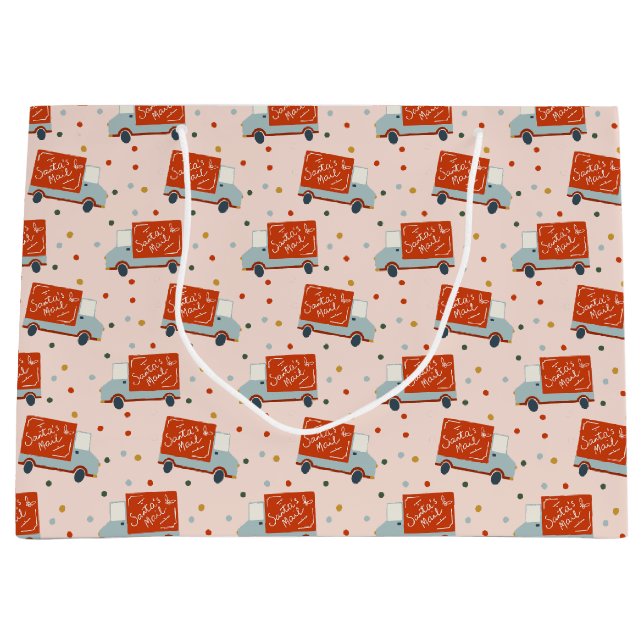 Christmas Santa's Mail Truck Illustration Gift Bag (Framsidan)