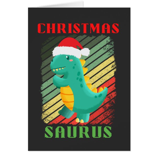 CHRISTMAS SAURS HÄLSNINGSKORT (Framsidan)