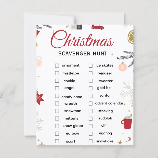 Christmas Scavenger Hunt Checklist Art (Framsida)