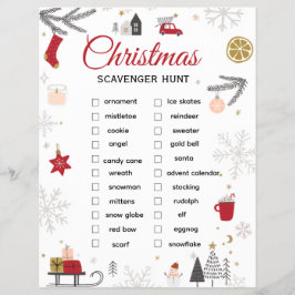 Christmas Scavenger Hunt Checklist Art Reklamblad