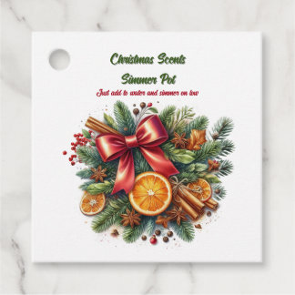 Christmas Scents Simmer Pot Gåvor Etiketter
