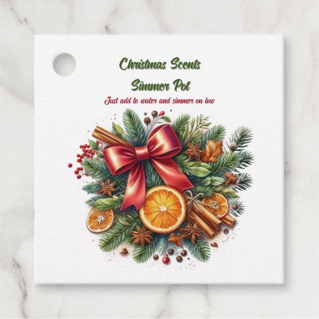 Christmas Scents Simmer Pot  Gåvor Etiketter (Framsida)