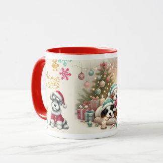 Christmas Schnauzer マグカップ Mugg