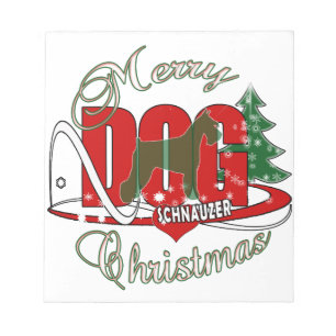 CHRISTMAS SCHNAUZER ANTECKNINGSBLOCK