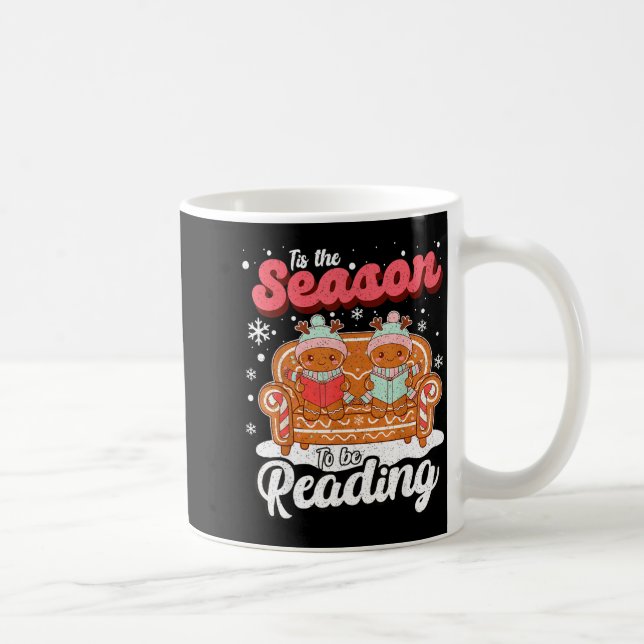 Christmas School Teacher Retro Librarian Groovy Xm Kaffemugg (Höger)