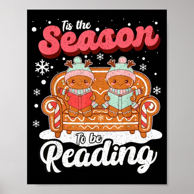 Christmas School Teacher Retro Librarian Groovy Xm Poster (Framsidan)
