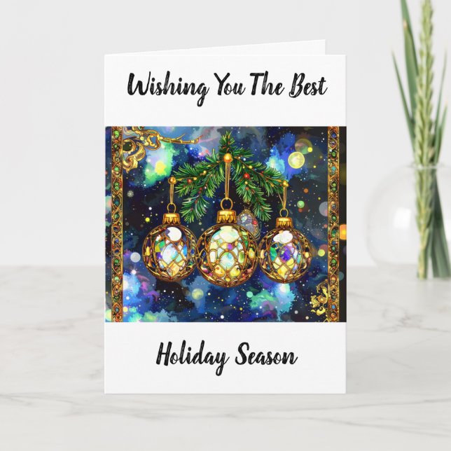 Christmas Season Greetings Holiday Wishes Helgkort (Framsida)