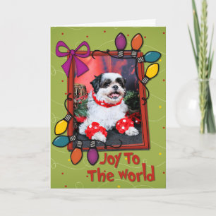 Christmas - Shih Tzu - Mishka Helgkort
