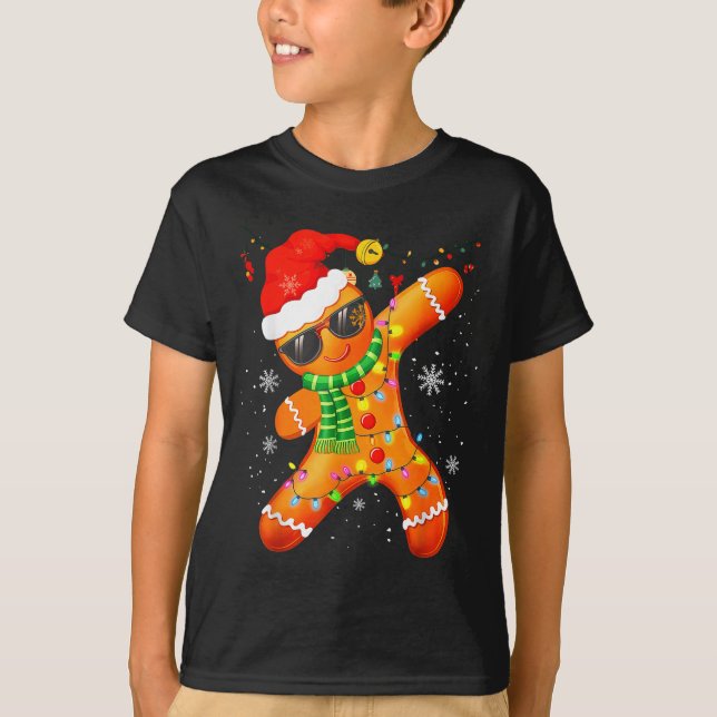Christmas Shirts Kids Boys Toddler Gingerbread Xma T Shirt (Framsida)