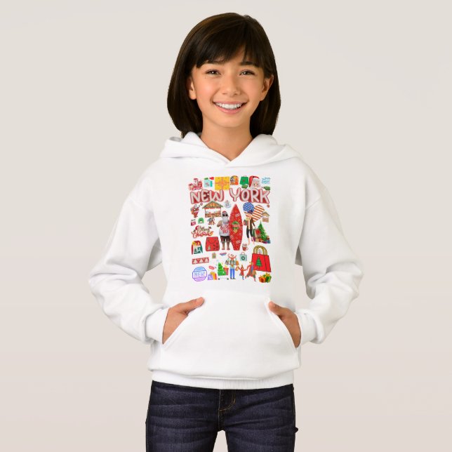 Christmas Shopping Hoodie T Shirt (Hel framsida)