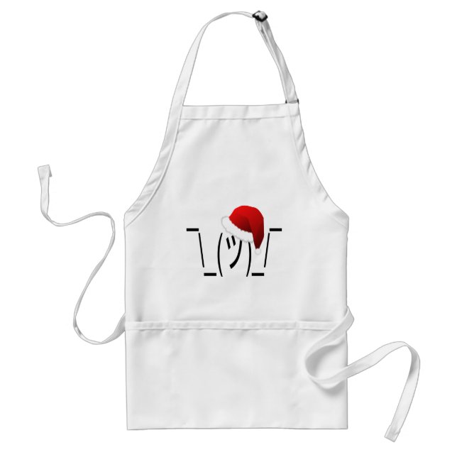 christmas shrug emoji förkläde (Framsidan)