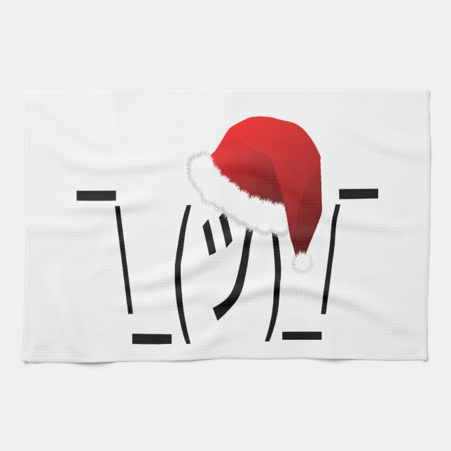 christmas shrug emoji kökshandduk (Horisontell)