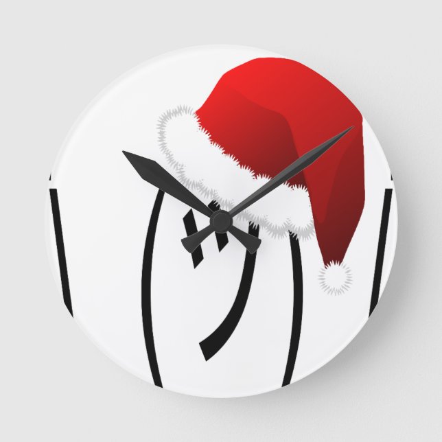 christmas shrug emoji rund klocka (Framsida)