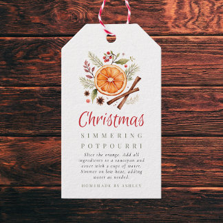 Christmas Simmering Potpourri Presentetikett