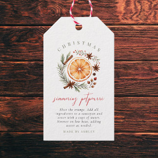 Christmas Simmering Potpourri Presentetikett