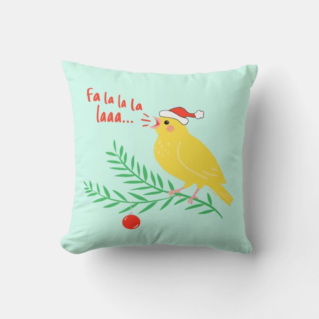 Christmas Singing Canary Kudde (Framsida)