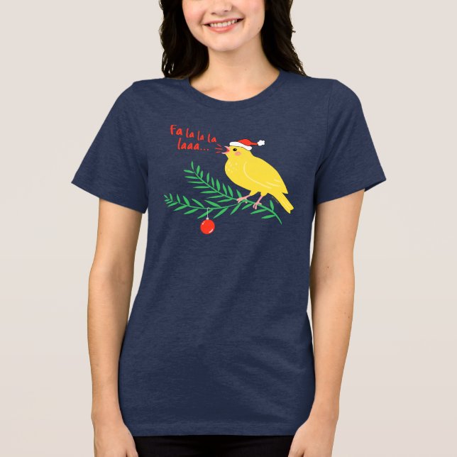 Christmas Singing Canary T Shirt (Framsida)