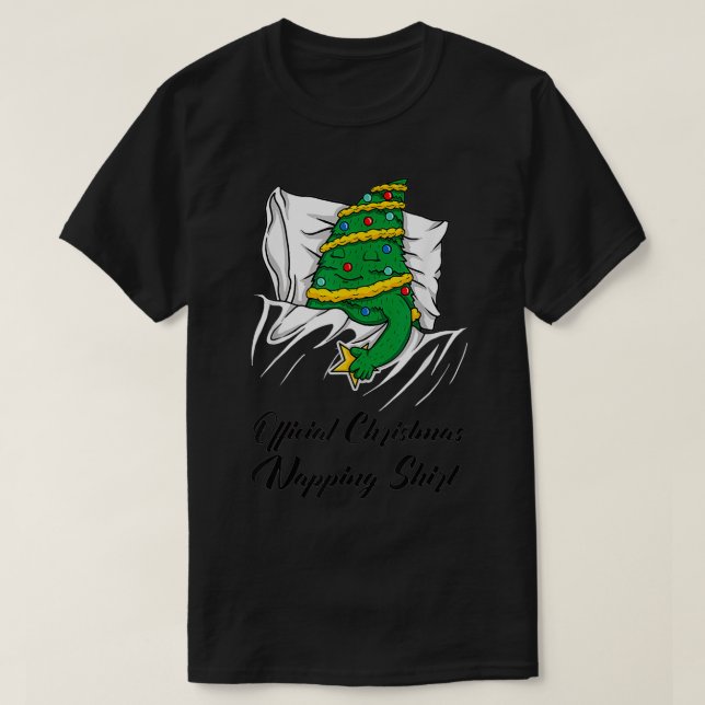 Christmas Sleeping Christmas Tree Official Christm T Shirt (Design framsida)
