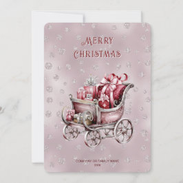 Christmas Sleigh With Gifts Holiday Card Julkort