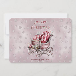Christmas Sleigh With Gifts Holiday Card Julkort