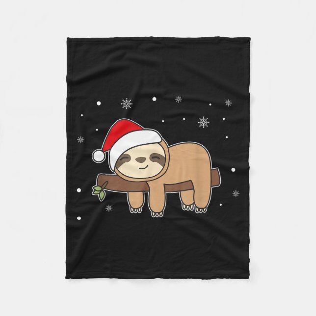 Christmas Sloth For Christmas Sweet Sloths  Fleecefilt (Framsidan)