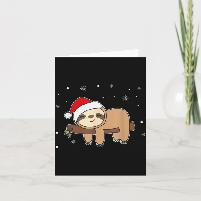Christmas Sloth For Christmas Sweet Sloths  Kort (Framsida)
