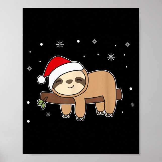 Christmas Sloth For Christmas Sweet Sloths  Poster (Framsidan)