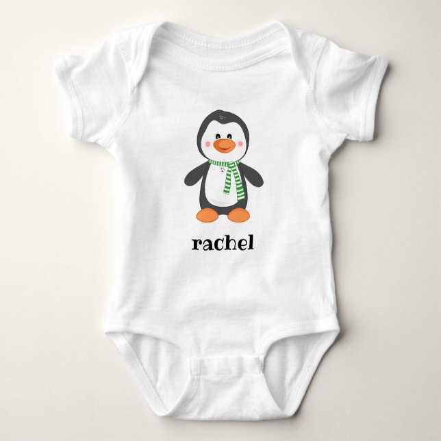 christmas snö penguin baby bodydress t shirt (Framsida)