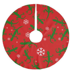 christmas snöflingor geckos julgransmatta borstad polyester