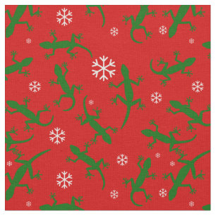 christmas snöflingor geckos tyg
