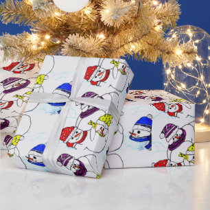 CHRISTMAS-SNÖGUBBAR PÅ PLATS PRESENTPAPPER