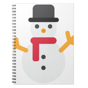 christmas snögubbe emoji anteckningsbok med spiral
