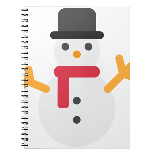 christmas snögubbe emoji anteckningsbok med spiral (Framsidan)