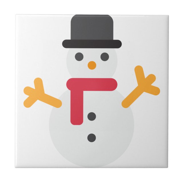 christmas snögubbe emoji kakelplatta (Framsidan)