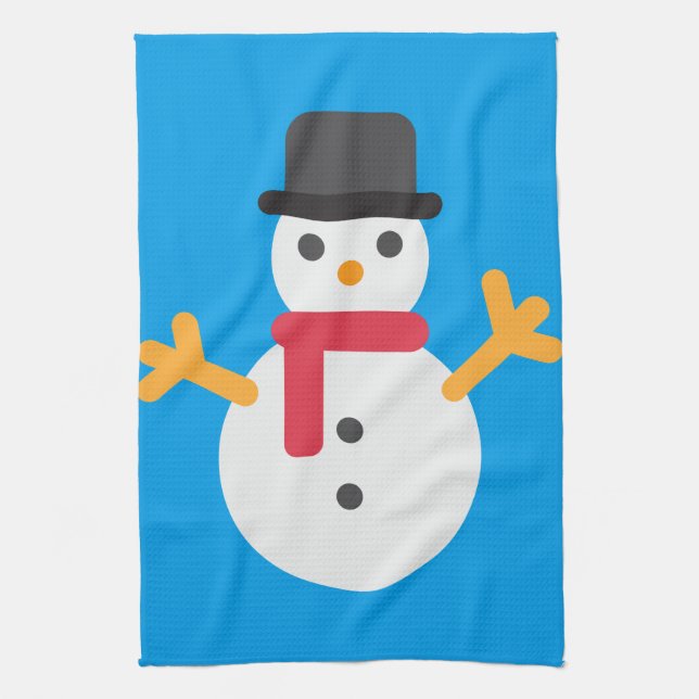 christmas snögubbe emoji kökshandduk (Vertikal)