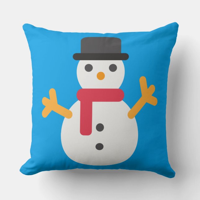 christmas snögubbe emoji kudde (Framsida)