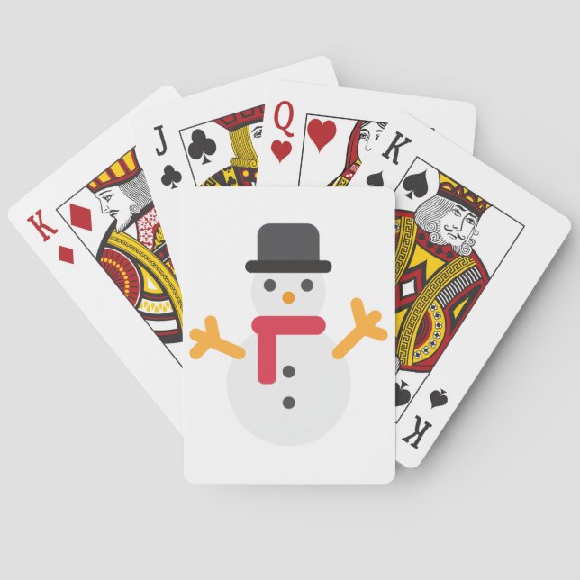 christmas snögubbe emoji spelkort (Baksidan)