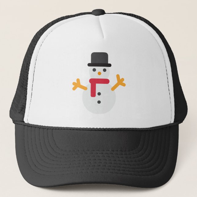 christmas snögubbe emoji truckerkeps (Framsida)