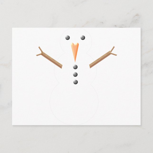 christmas snögubbe helg vykort (Framsida)
