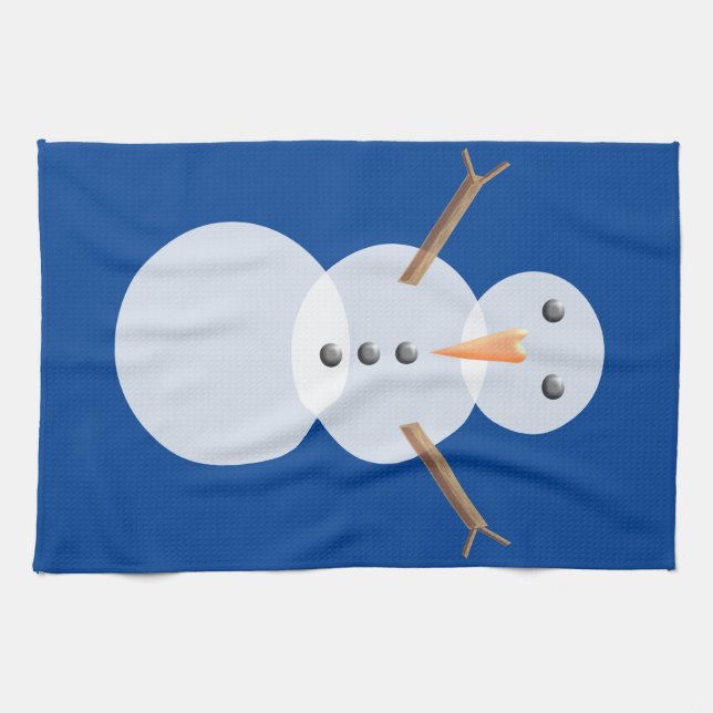 christmas snögubbe kökshandduk (Horisontell)