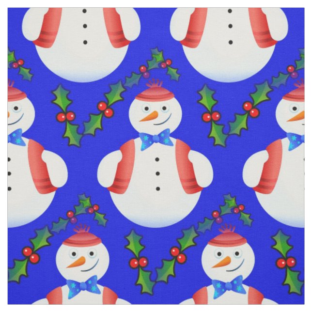 Christmas snögubbe tyg (Provkarta)