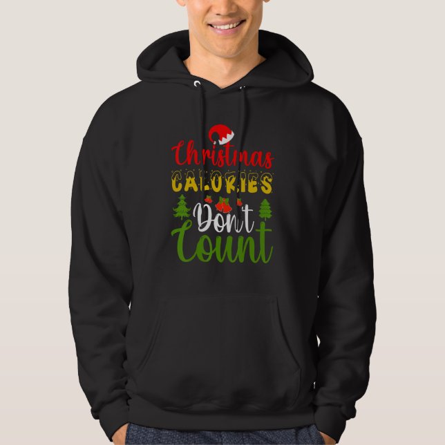 Christmas Snow Cookies Mistletoe  Snowman Present Hoodie (Framsida)