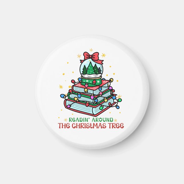 Christmas Snow Globe Book for Readers Magnet (Framsidan)