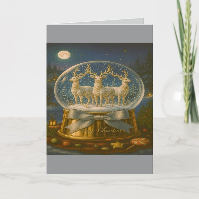 Christmas Snow Globe Card Helgkort (Framsida)