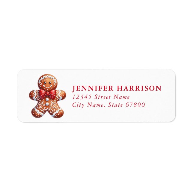 Christmas Snow Globe Return Address Labels Returadress Etikett (Framsidan)