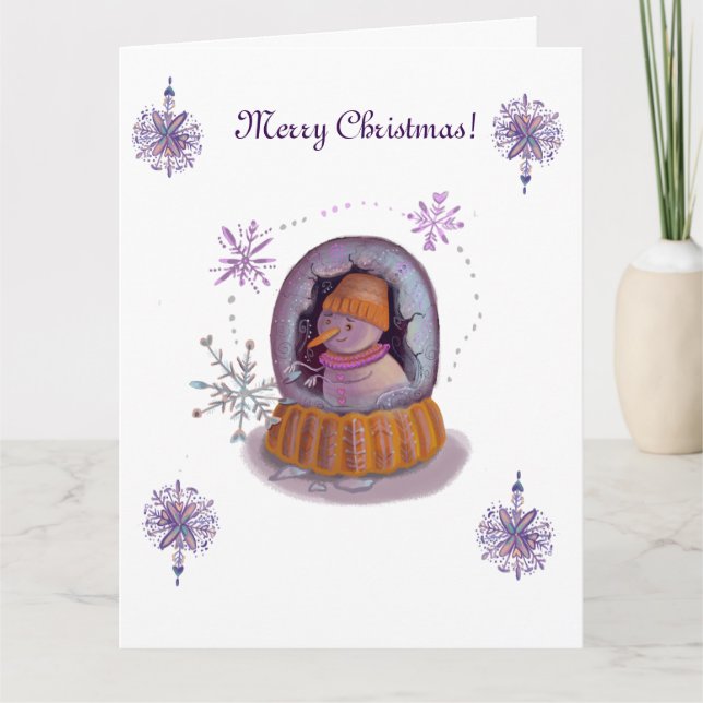 christmas snowflake kort (Framsida)