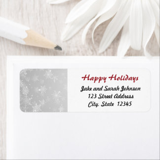 Christmas Snowflake Returadress Etikett