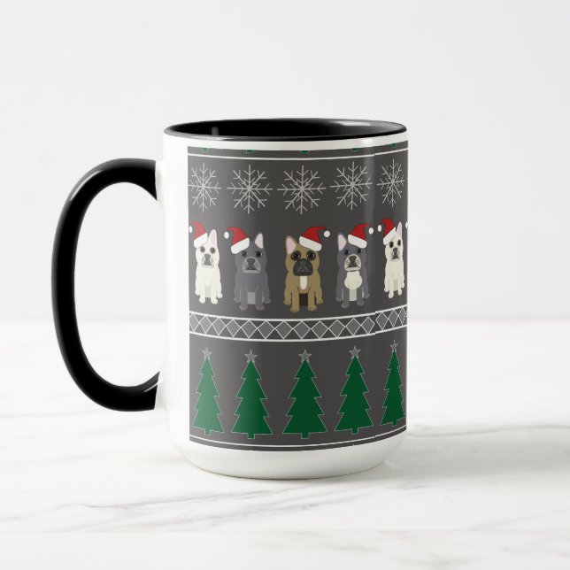 Christmas Snowflakes, Santa Dog, Tree Mugg (Vänster)